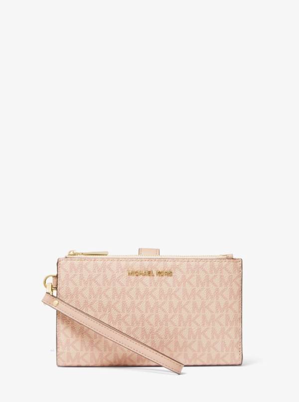 Damske Penazenky Michael Kors Adele Logo Smartphone Ruzove - Doplnky Michael Kors Vypredaj | FGILM-4895